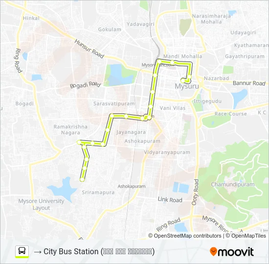 62R Bus Line Map