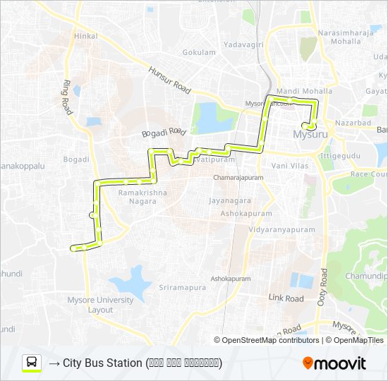 69A bus Line Map