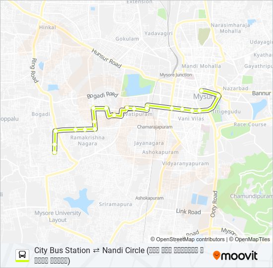 69N bus Line Map