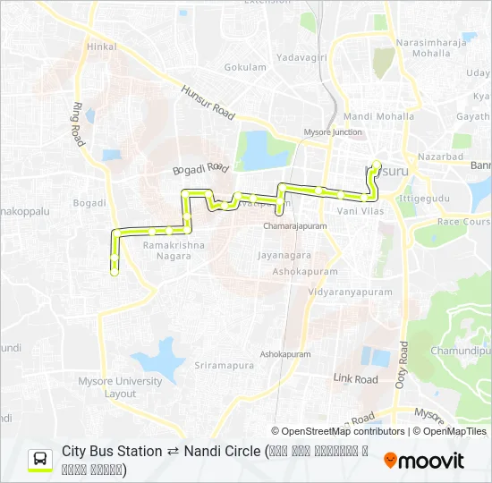69N Bus Line Map