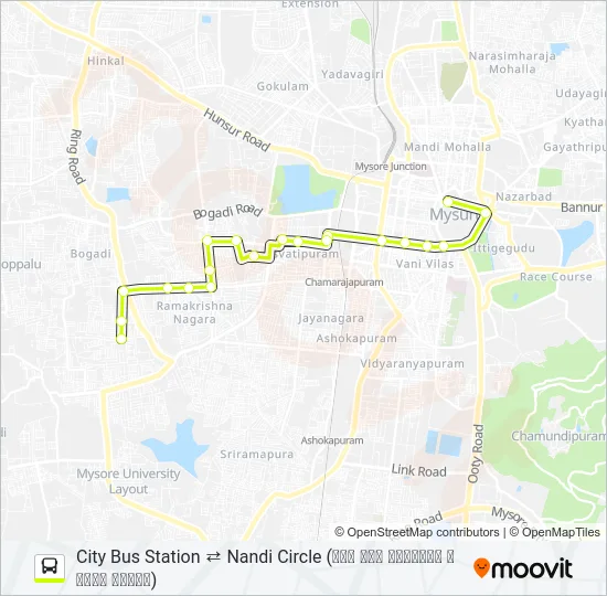 69N Bus Line Map