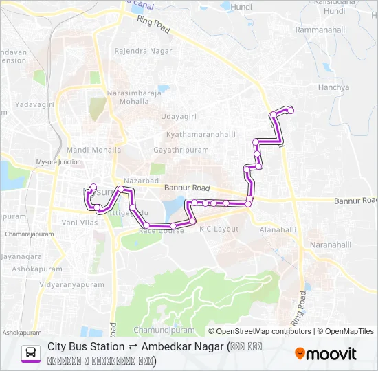 80E Bus Line Map