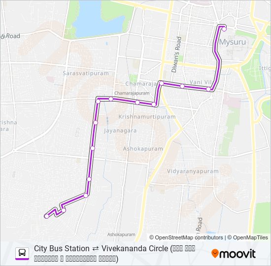 80N bus Line Map