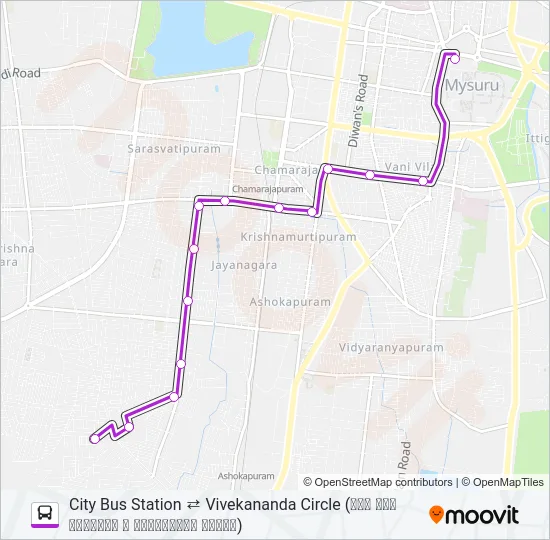 80N Bus Line Map