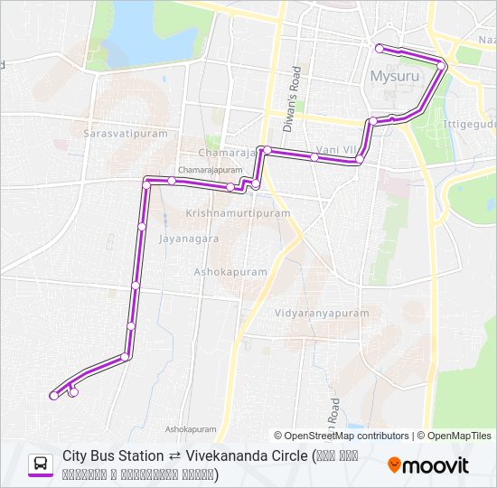 80N Bus Line Map