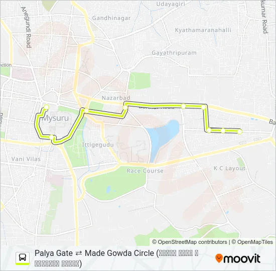 80P Bus Line Map