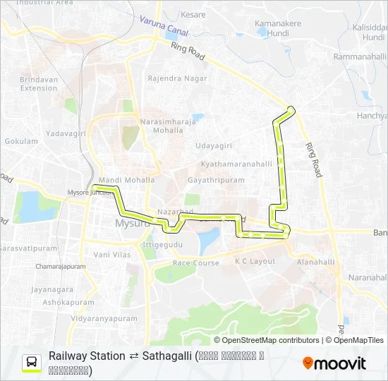 80R Bus Line Map