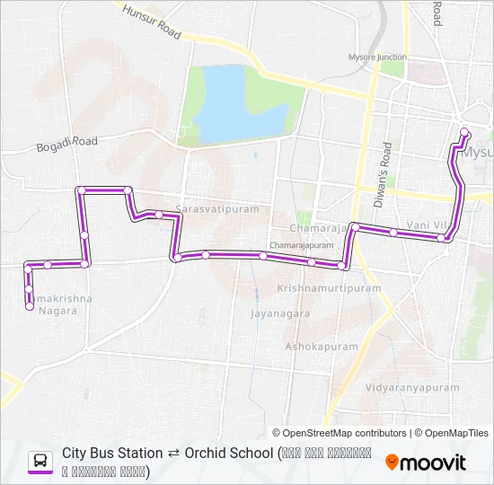91B Bus Line Map