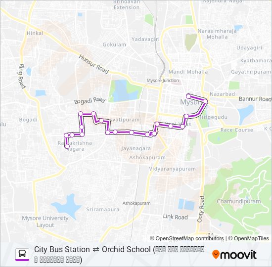 91B bus Line Map