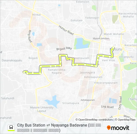 91G Bus Line Map