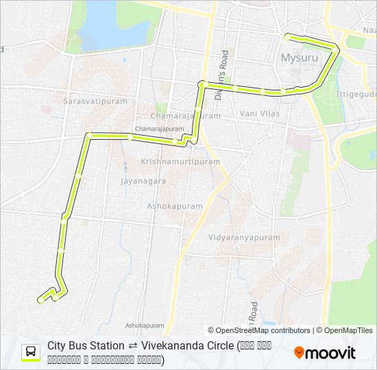 94N bus Line Map