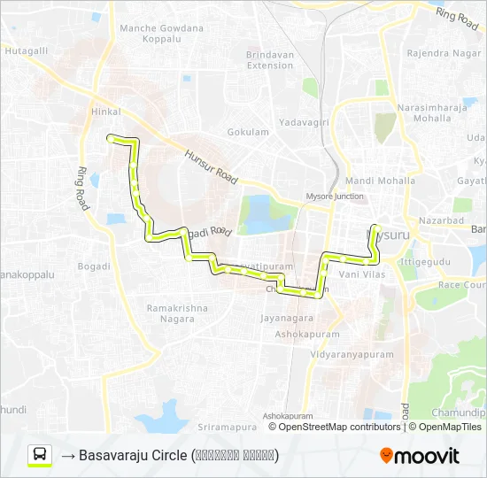 95A Bus Line Map