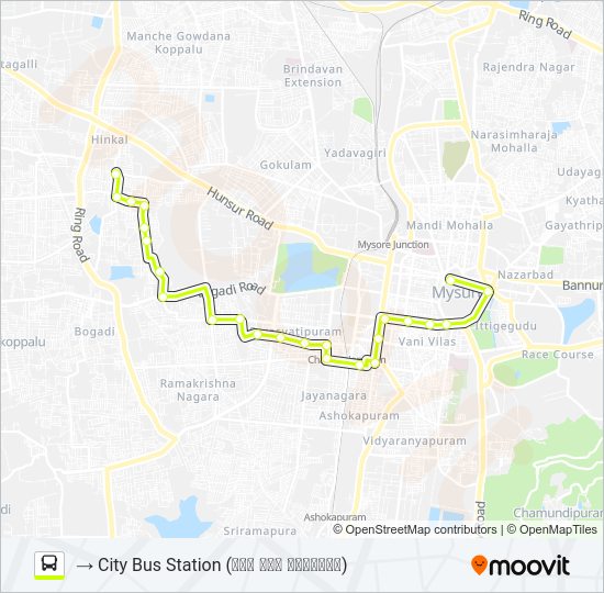 95A Bus Line Map