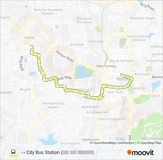 95A Bus Line Map