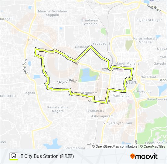 95B bus Line Map