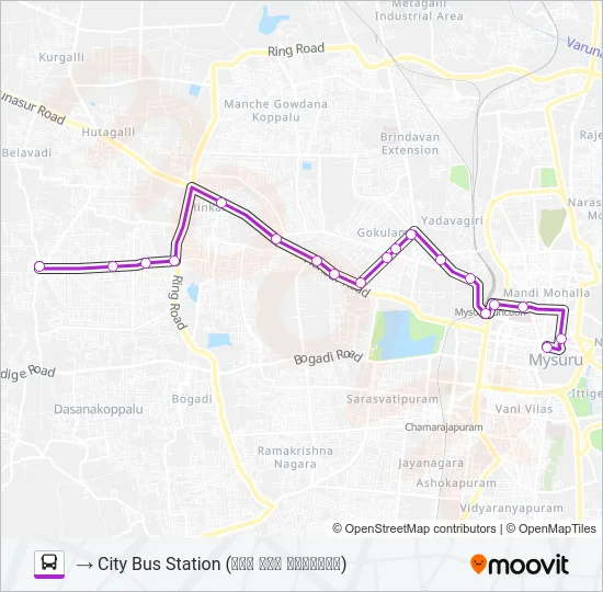 95D Bus Line Map