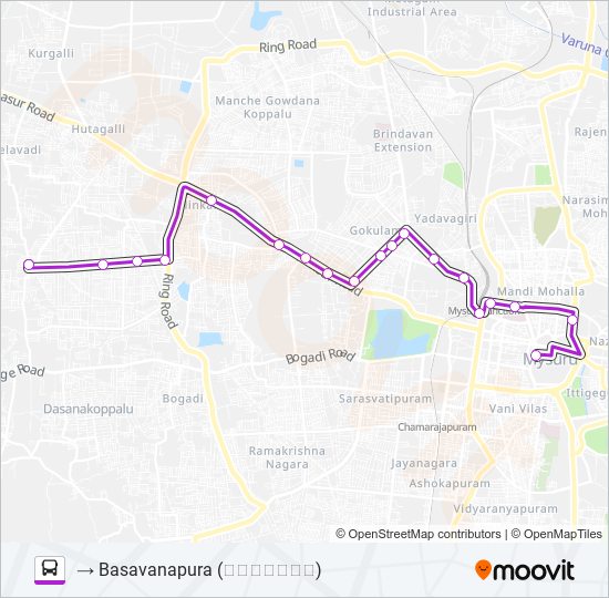 95D bus Line Map