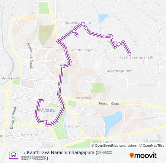 110A Bus Line Map