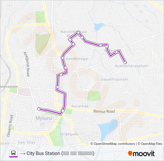 110A Bus Line Map