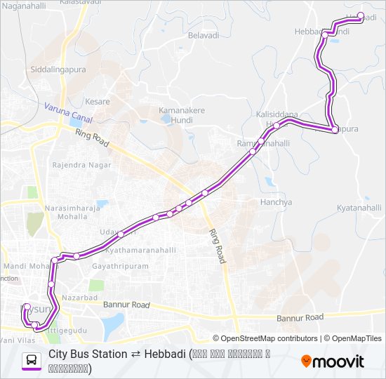 110B Bus Line Map