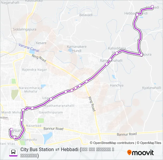 110B Bus Line Map