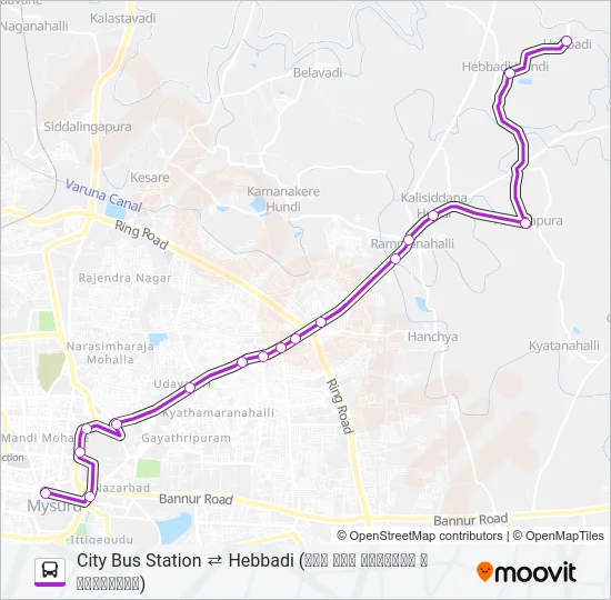 110B Bus Line Map