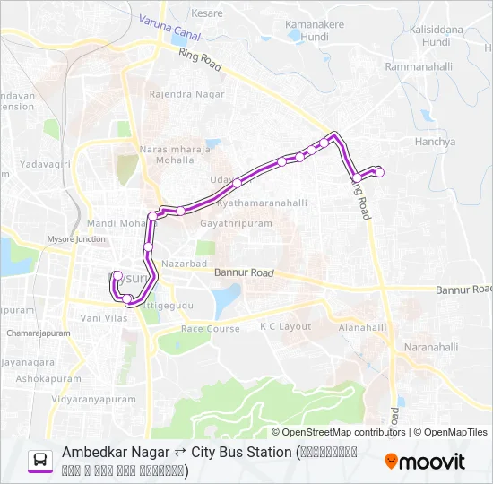 110D Bus Line Map