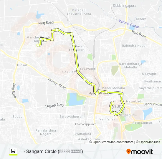 116C Bus Line Map
