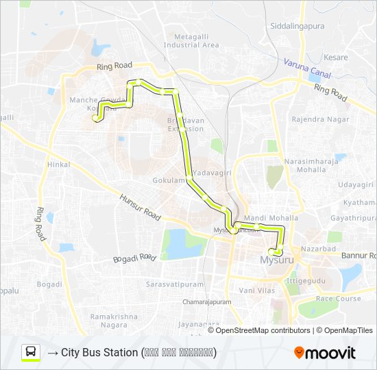 116C Bus Line Map