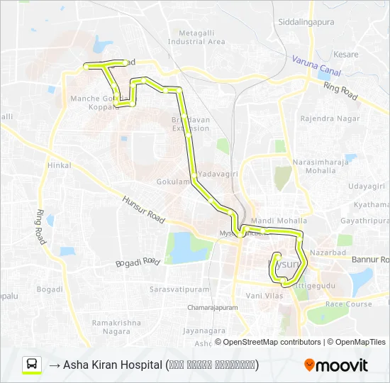 116D Bus Line Map