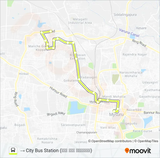 116D Bus Line Map