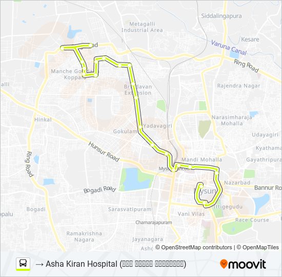 116D bus Line Map