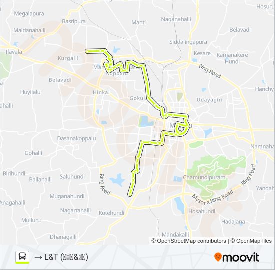 116E bus Line Map