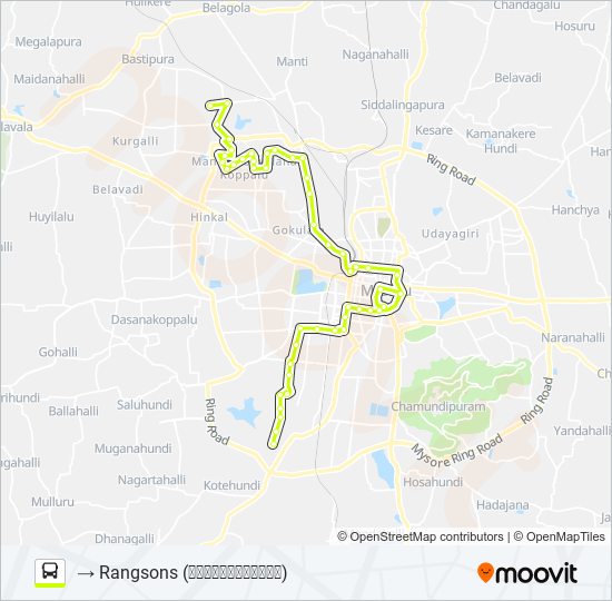 116R Bus Line Map