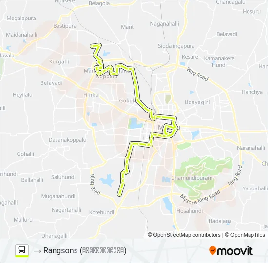 116R Bus Line Map