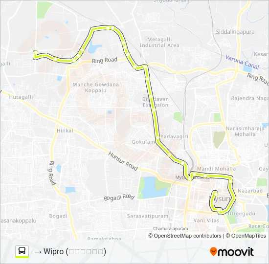 116W Bus Line Map