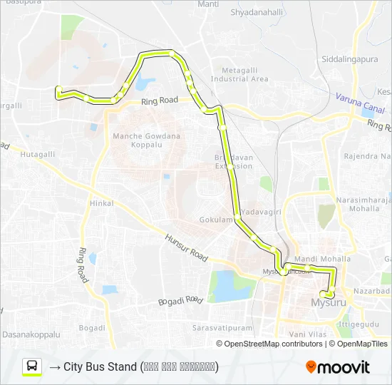 116W Bus Line Map