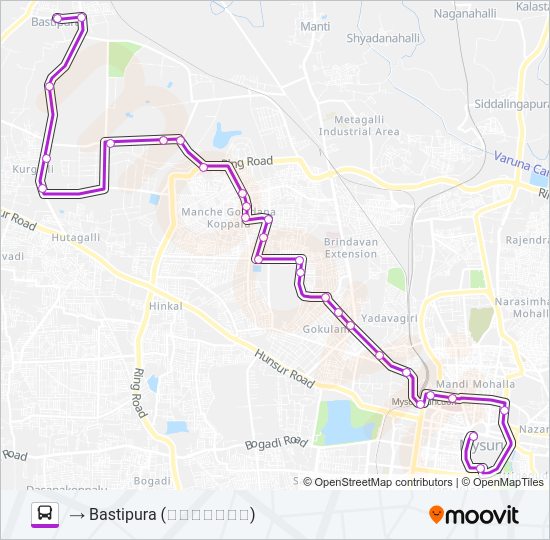 119B Bus Line Map