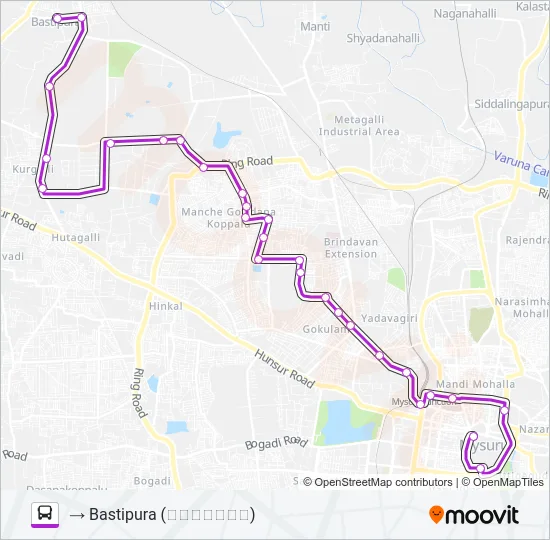 119B Bus Line Map