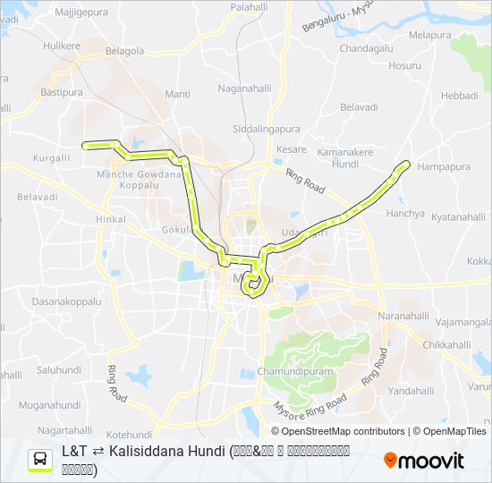 119F bus Line Map