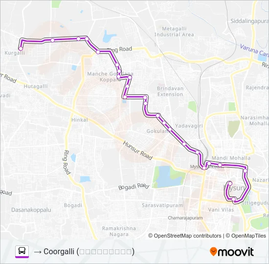 119K Bus Line Map