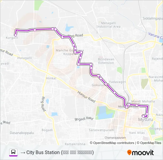 119K Bus Line Map