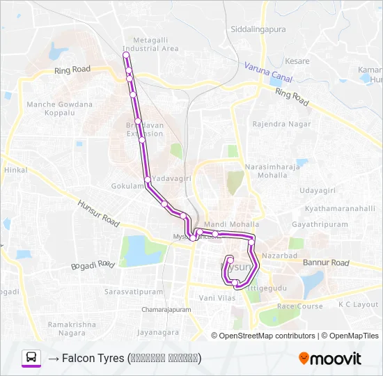 120A Bus Line Map