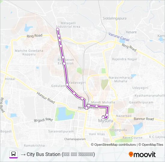 120A Bus Line Map