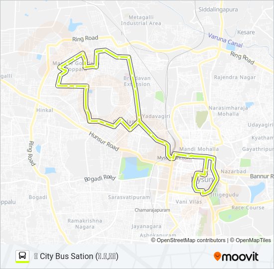 122B Bus Line Map