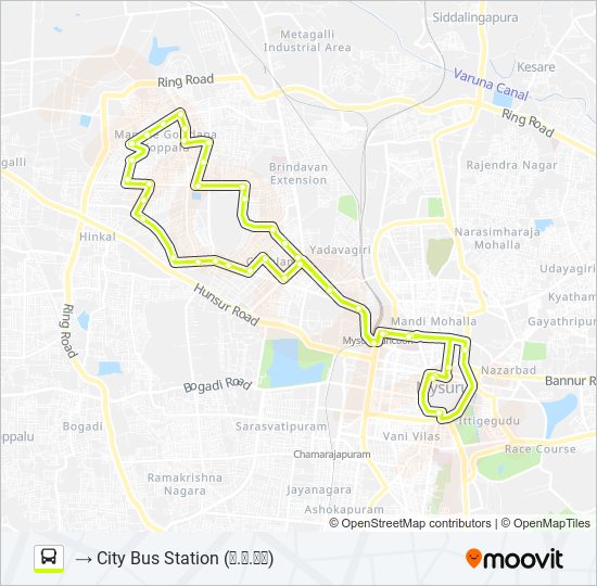 122D bus Line Map