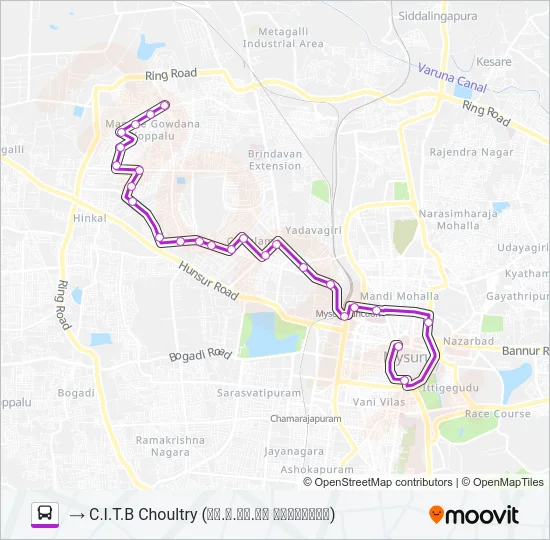 123A Bus Line Map