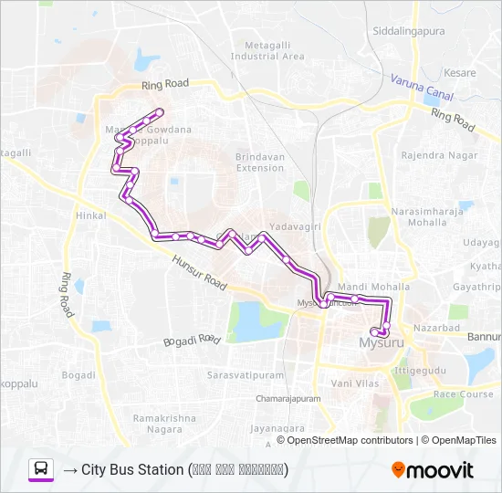 123A Bus Line Map