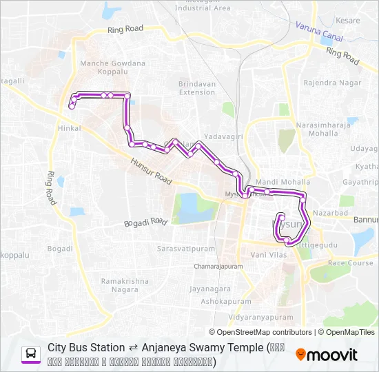 123P Bus Line Map