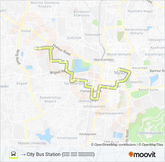 129A bus Line Map